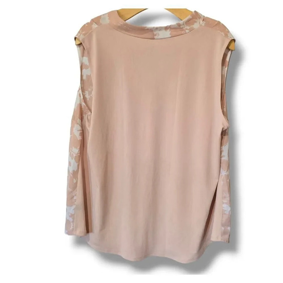 Worthington JCPenney Women's Plus Size pink sleeveless careerwear Blouse - 1x - Picture 2 of 7